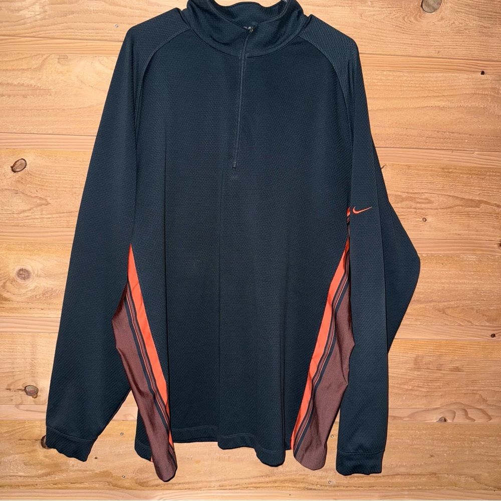 Nike dark gray and Orange Lightweight 1/2 zip pull over Jacket